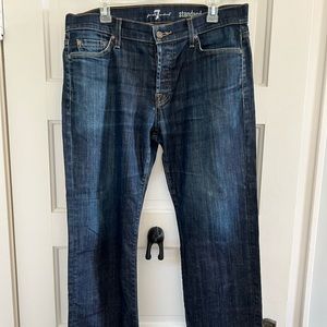 7 For All Mankind dark rinse jeans